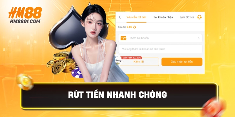Rút tiền nhanh chóng tại thể thao hm88